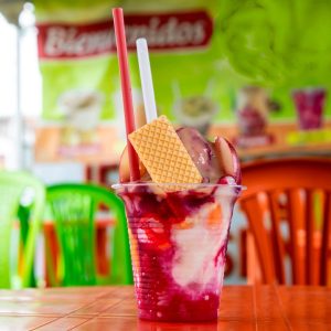 Cholado con helado